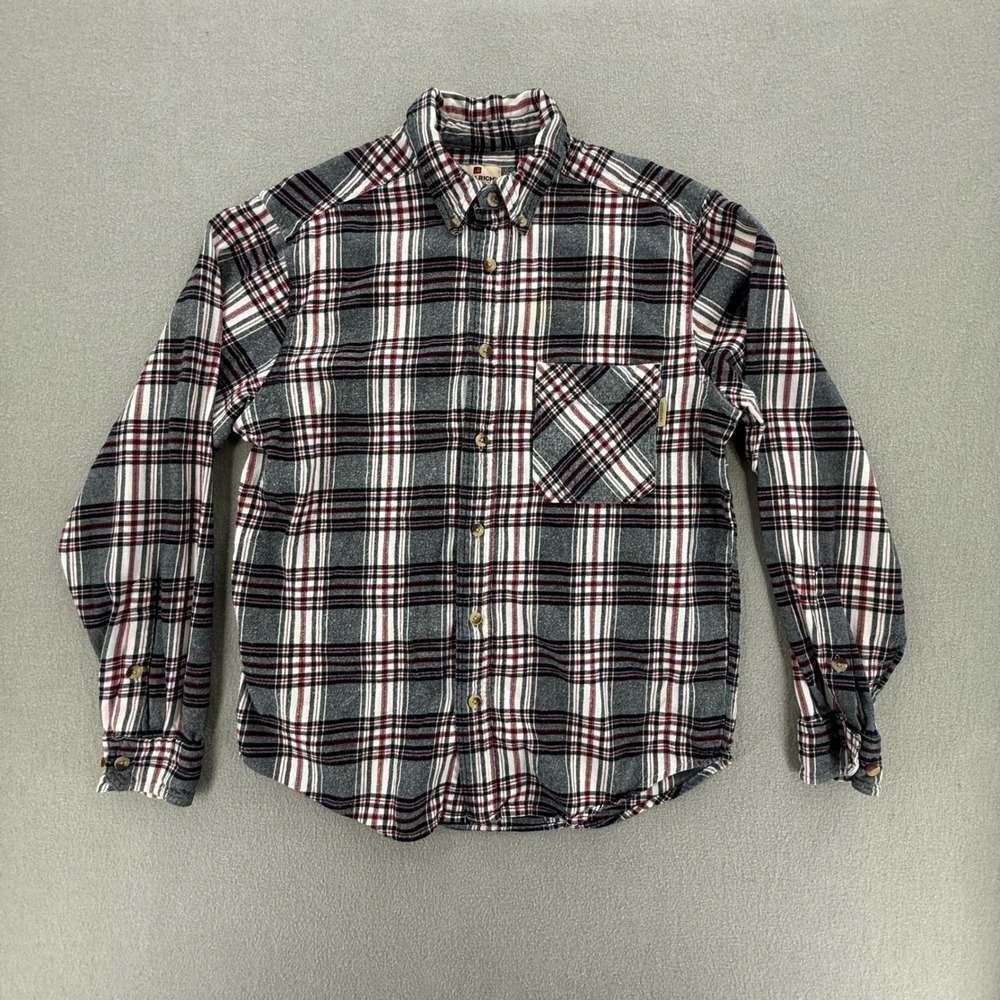 Woolrich Black White Red Cotton Soft Flannel Button Up Shirt Men Medium